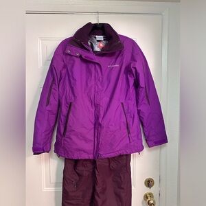 Women’s Columbia OmniHeat Ski Jacket and Snow pants. Sz Medium